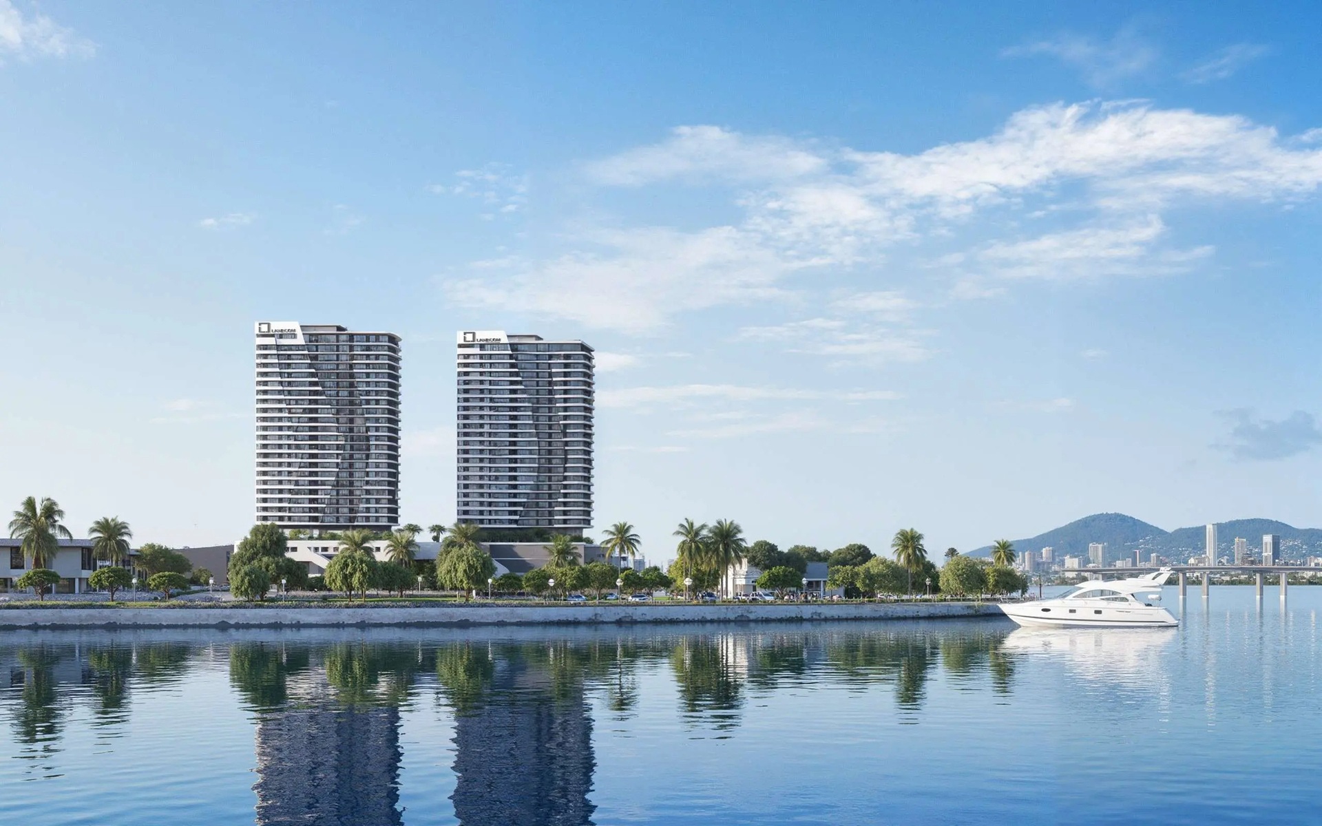 Góc view sông Căn hộ The Meridian Đà Nẵng ngay công viên Châu Á kề Đà Nẵng DownTown